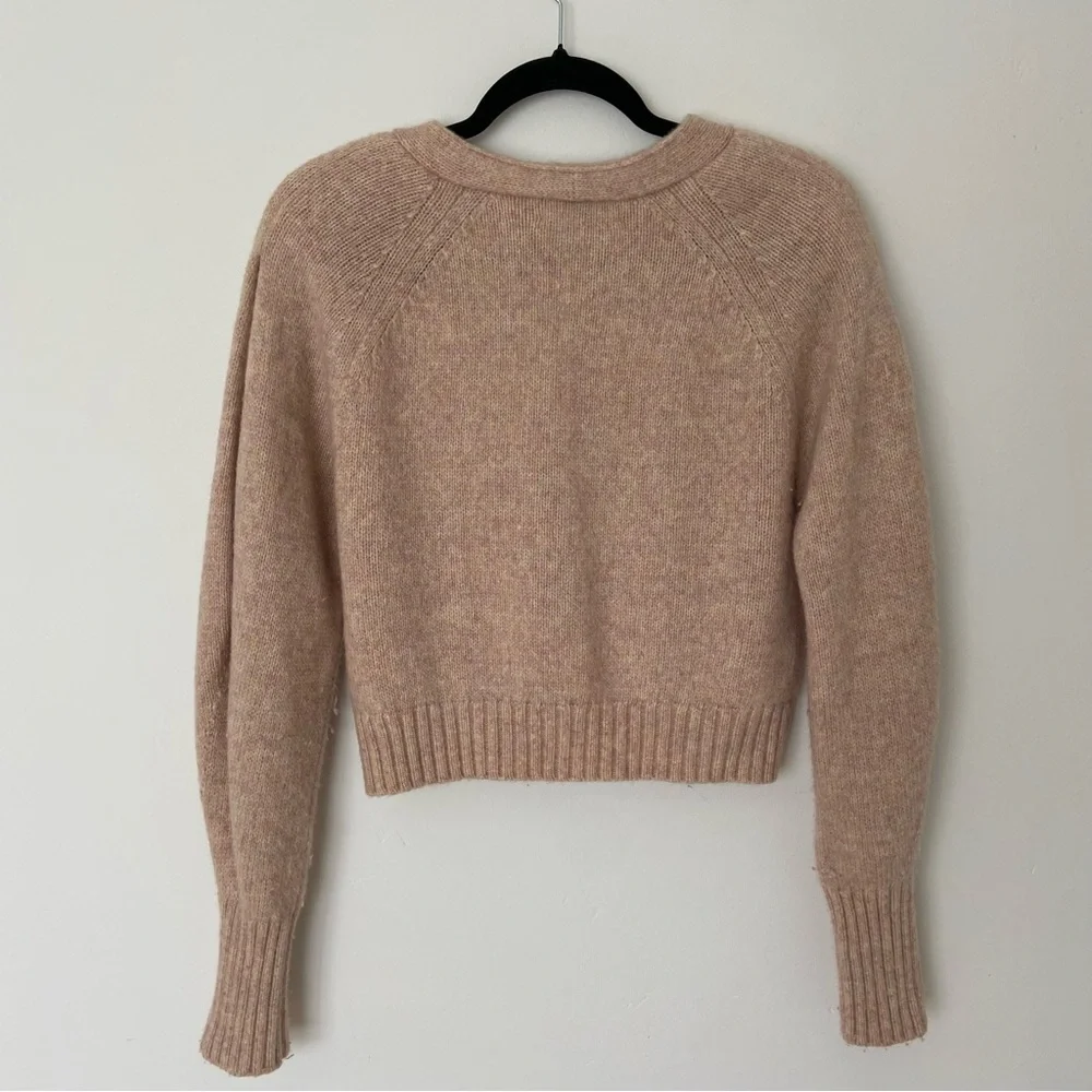 Aritzia Cream Button-Front V-Neck Cardigan Sweater - Picture 7 of 11